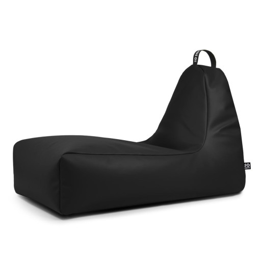 Fotoliu bean bag negru cu tapițerie din imitație de piele Chill XXL – So Soft?