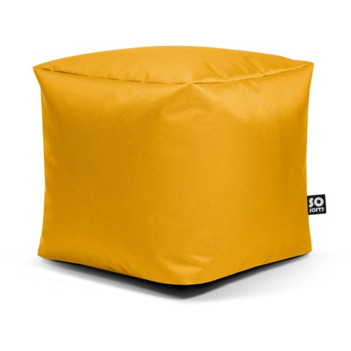 Fotoliu puf pentru copii galben Cube M – So Soft?