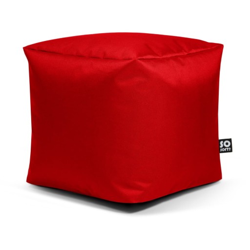 Fotoliu puf pentru copii roșu Cube M – So Soft?