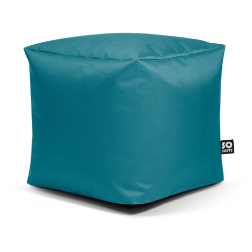 Fotoliu puf pentru copii turcoaz Cube M – So Soft?