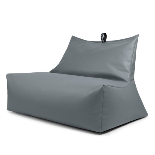 Fotoliu bean bag gri cu tapițerie din imitație de piele Icy Sofa – So Soft?
