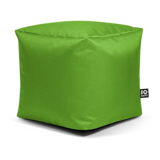 Fotoliu puf pentru copii verde Cube M – So Soft?