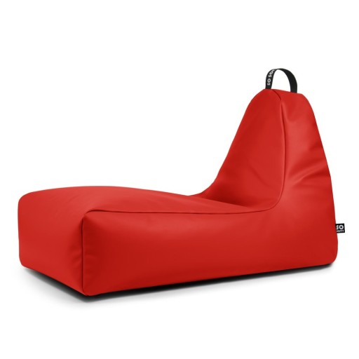 Fotoliu bean bag roșu cu tapițerie din imitație de piele Chill XXL – So Soft?