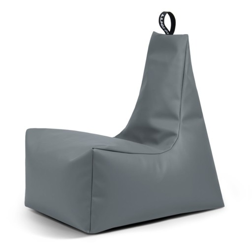 Fotoliu puf pentru copii gri cu tapițerie din imitație de piele Icy M – So Soft?