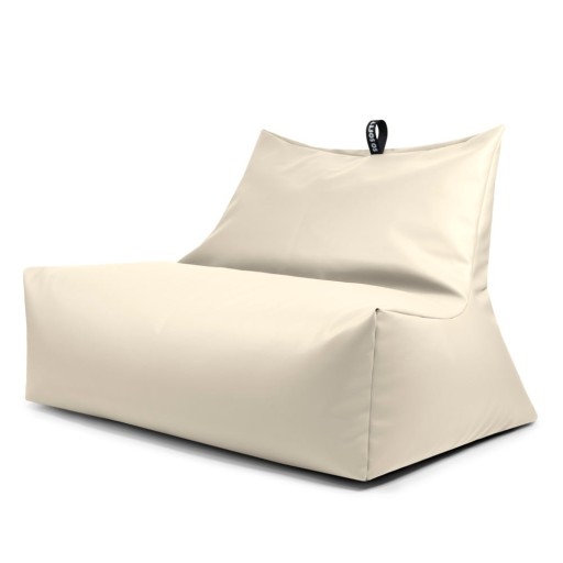 Fotoliu bean bag bej cu tapițerie din imitație de piele Icy Sofa – So Soft?