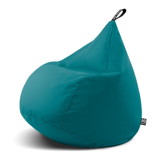 Fotoliu puf pentru copii turcoaz Drop M – So Soft?