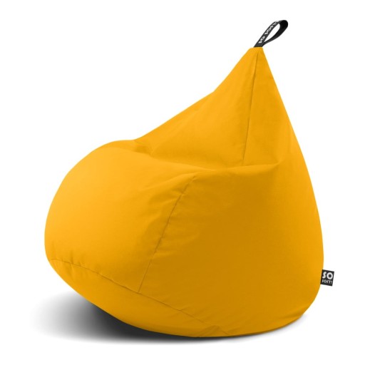 Fotoliu puf pentru copii galben Drop M – So Soft?