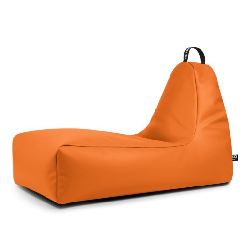 Fotoliu bean bag portocaliu cu tapițerie din imitație de piele Chill XXL – So Soft?