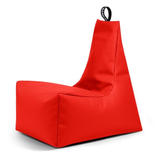 Fotoliu bean bag roșu cu tapițerie din imitație de piele Icy XL – So Soft?