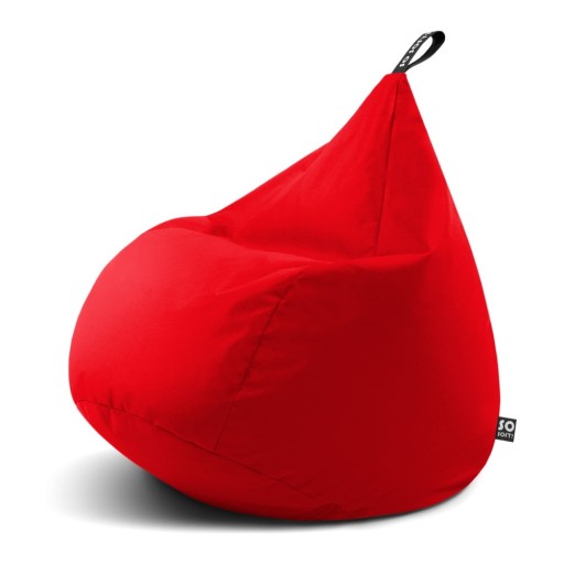 Fotoliu puf pentru copii roșu Drop M – So Soft?