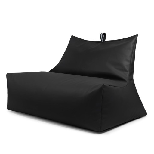 Fotoliu bean bag negru cu tapițerie din imitație de piele Icy Sofa – So Soft?