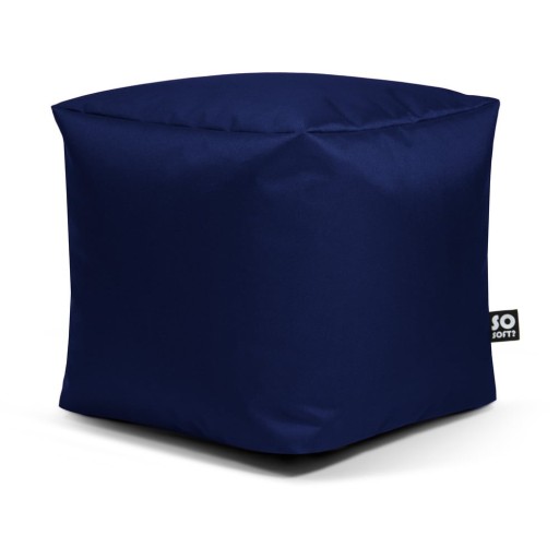 Fotoliu puf pentru copii albastru închis Cube M – So Soft?