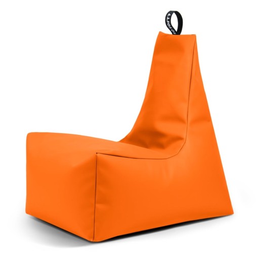 Fotoliu bean bag portocaliu cu tapițerie din imitație de piele Icy L – So Soft?