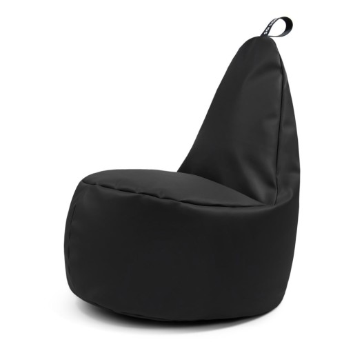 Fotoliu bean bag negru cu tapițerie din imitație de piele Lull L – So Soft?