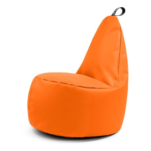 Fotoliu bean bag portocaliu cu tapițerie din imitație de piele Lull XL – So Soft?