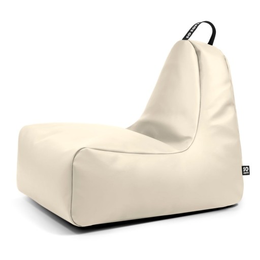 Fotoliu bean bag bej cu tapițerie din imitație de piele Chill L – So Soft?