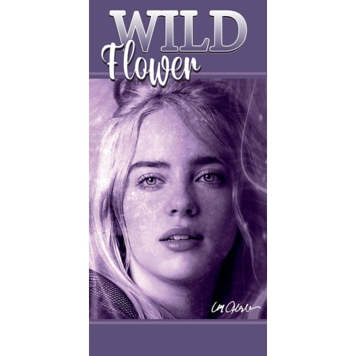 Prosop pentru copii mov din bumbac 70x140 cm Billie Eilish – Jerry Fabrics