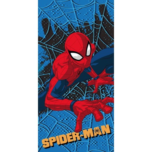 Prosop pentru copii roșu-albastru din microfibră 70x140 cm Spider-man – Jerry Fabrics