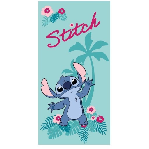 Prosop pentru copii turcoaz din microfibră 70x140 cm Lilo and Stitch "Hawaii" – Jerry Fabrics