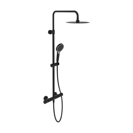 Coloana de dus Villeroy & Boch Verve cu baterie termostatata  negru mat