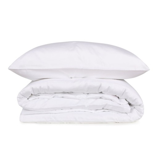Lenjerie de pat albă din bumbac satinat pentru pat dublu, extinsă 240x220 cm Elegant – Mijolnir