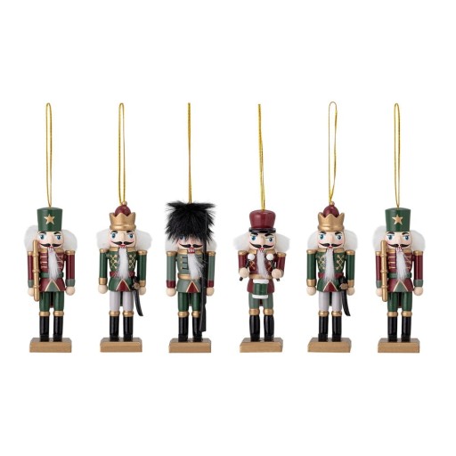 Ornamente de Crăciun 6 buc. din lemn 13 cm Nikita – Bloomingville