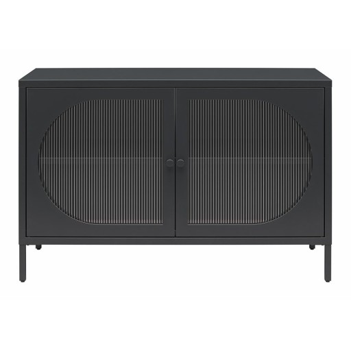 Vitrină neagră din metal 100x64x40 cm Luna – Støraa