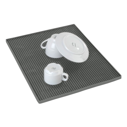 Scurgător de vase gri din cauciuc 40x30 cm Maxi – Wenko