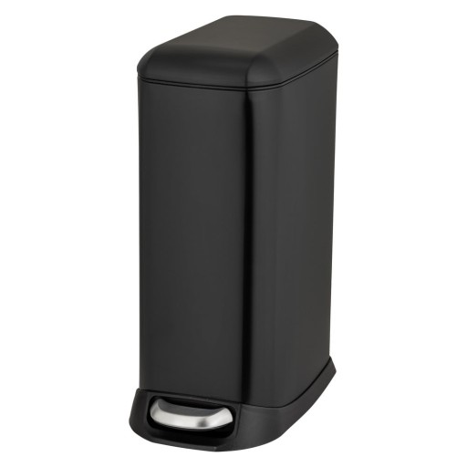 Coș de gunoi negru mat cu pedală din oțel 12 l Design – Wenko
