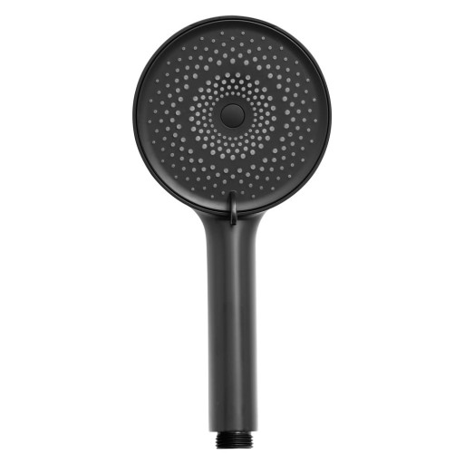 Cap de duș negru mat din plastic ø 12 cm Softwater – Wenko