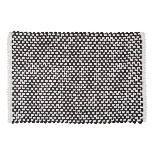 Covoraș de baie alb-negru din material textil 50x80 cm Covelo – Wenko