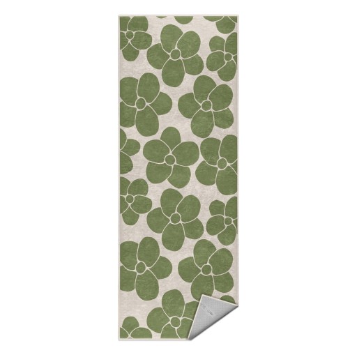 Covor tip traversă verde lavabil 80x200 cm Green Meadow – Mila Home