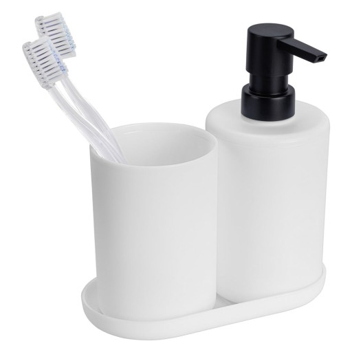 Set de accesorii de baie alb din plastic Fano – Allstar