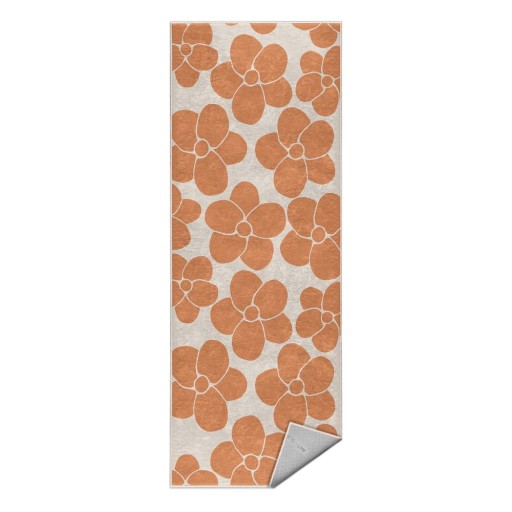 Covor tip traversă portocaliu lavabil 60x230 cm Orange Meadow – Mila Home