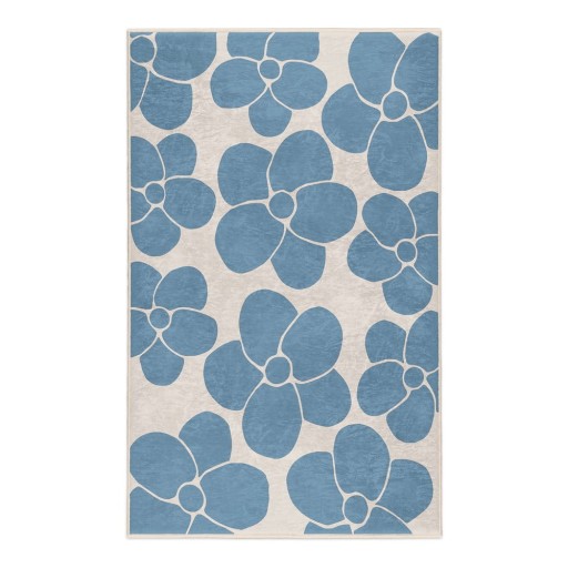 Covor albastru lavabil 80x150 cm Blue Meadow – Mila Home