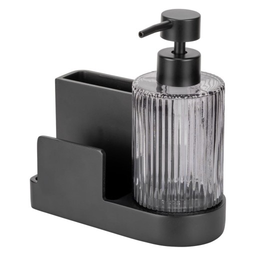 Suport pentru accesorii de spălat negru din polirășină Pina – Wenko