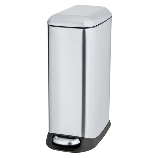 Coș de gunoi argintiu cu pedală din oțel inoxidabil 12 l Design – Wenko