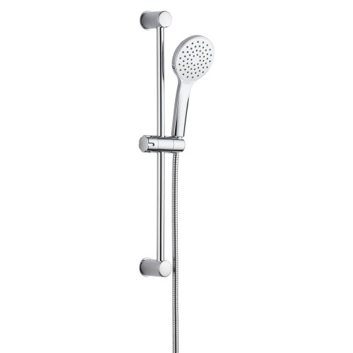 Set de duș argintiu din oțel inoxidabil 60 cm cu duș de mână, cu suport glisant No. 2 – Allstar