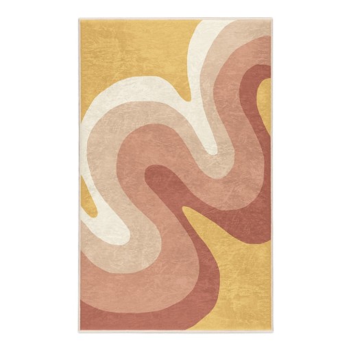 Covor galben ocru-roz prăfuit lavabil 80x150 cm Strawberry Creamsicle – Mila Home