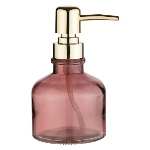 Dozator de săpun lichid roz închis din sticlă 200 ml Atessa – Wenko