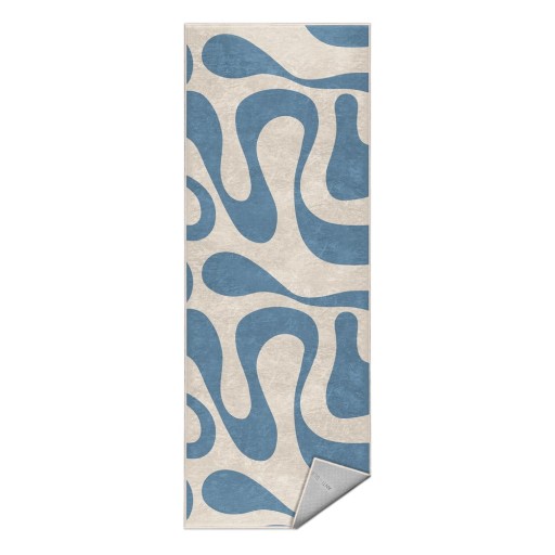 Covor tip traversă albastru lavabil 80x200 cm Blue Latte – Mila Home