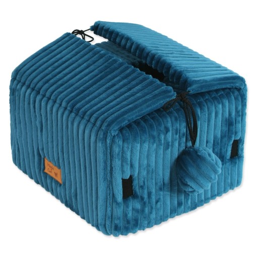 Culcuș pentru animale albastru pentru pisici 40x36 cm Magic Cat Stripe – Plaček Pet Products