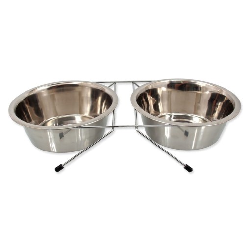 Set boluri cu suport pentru câini din oțel inoxidabil ø 21 cm Dog Fantasy – Plaček Pet Products