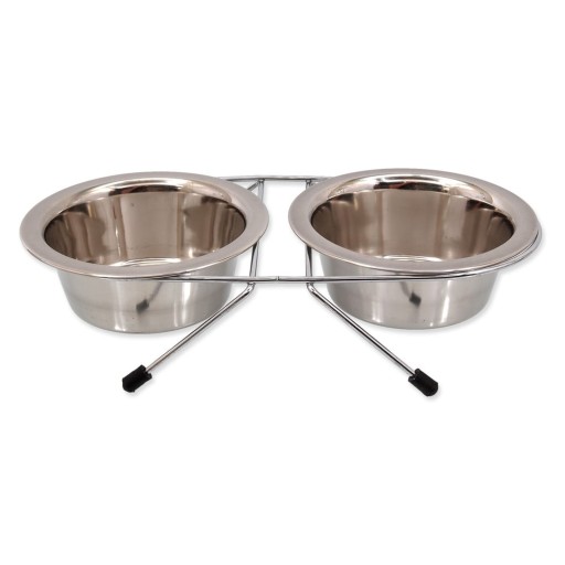 Set boluri cu suport pentru câini din oțel inoxidabil ø 13 cm Dog Fantasy – Plaček Pet Products