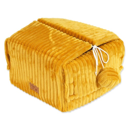 Culcuș pentru animale galben muștar pentru pisici 40x36 cm Magic Cat Stripe – Plaček Pet Products