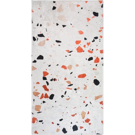 Covor portocaliu-fildeș lavabil 60x100 cm Italian Stone – Vitaus