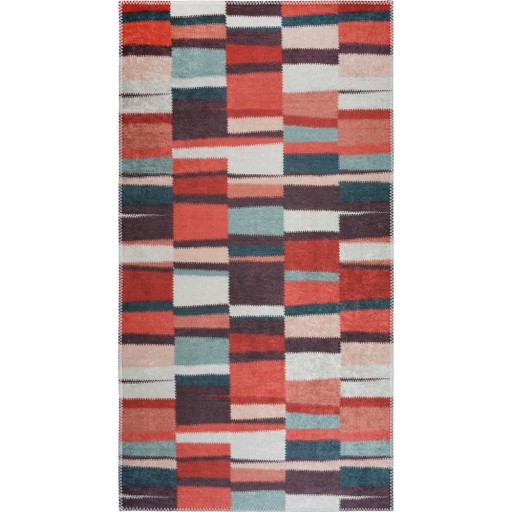 Covor roșu lavabil 60x100 cm Blocks of Fun – Vitaus