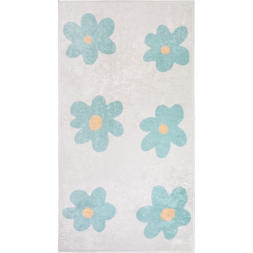 Covor pentru copii verde mentă/fildeș lavabil 160x230 cm Cute Flowers Green – Vitaus