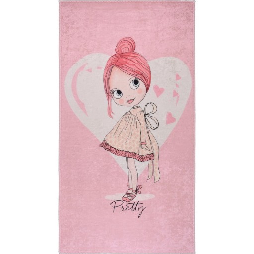 Covor pentru copii roz lavabil 80x120 cm Pretty Girl – Vitaus