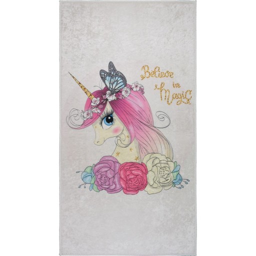 Covor pentru copii fildeș lavabil 100x160 cm Cute Unicorn – Vitaus